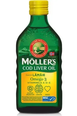 Mollers Cod liver oil omega 3 lamaie x 250ml