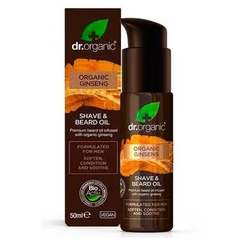 Dr.Organic Ulei pentru barbierit si barba Ginseng, 50ml