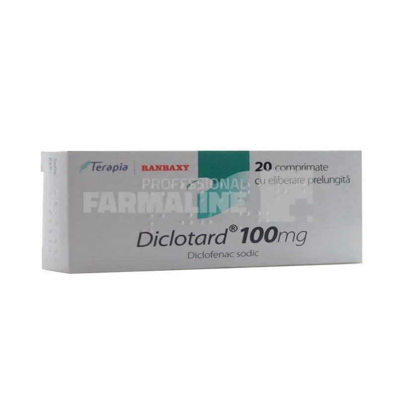 DICLOTARD 100 mg x 20 COMPR. CU ELIB. PREL. 100mg TERAPIA SA
