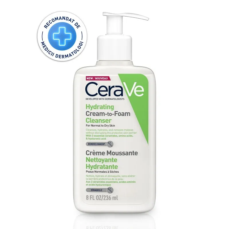 CERAVE CREMA DE CURATARE SPUMANTA SI HIDRATANTA 236 ML