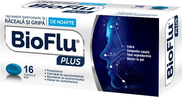 Bioflu Plus, 16 capsule moi, Biofarm