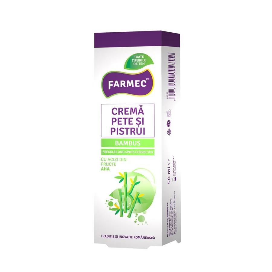 Crema pete si pistrui cu Bambus, 50 ml, Farmec 181