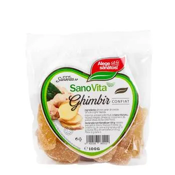 Ghimbir confiat, 100g, SanoVita