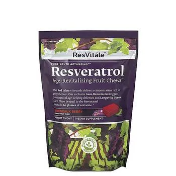 Resveratrol caramele cu aroma de fructe, 30 caramele, ResVitale