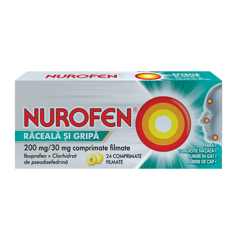 Nurofen raceala si gripa x 24 drajeuri