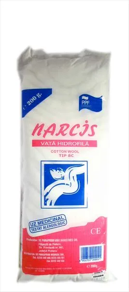 Vata hidrofila, 200 g, Narcis