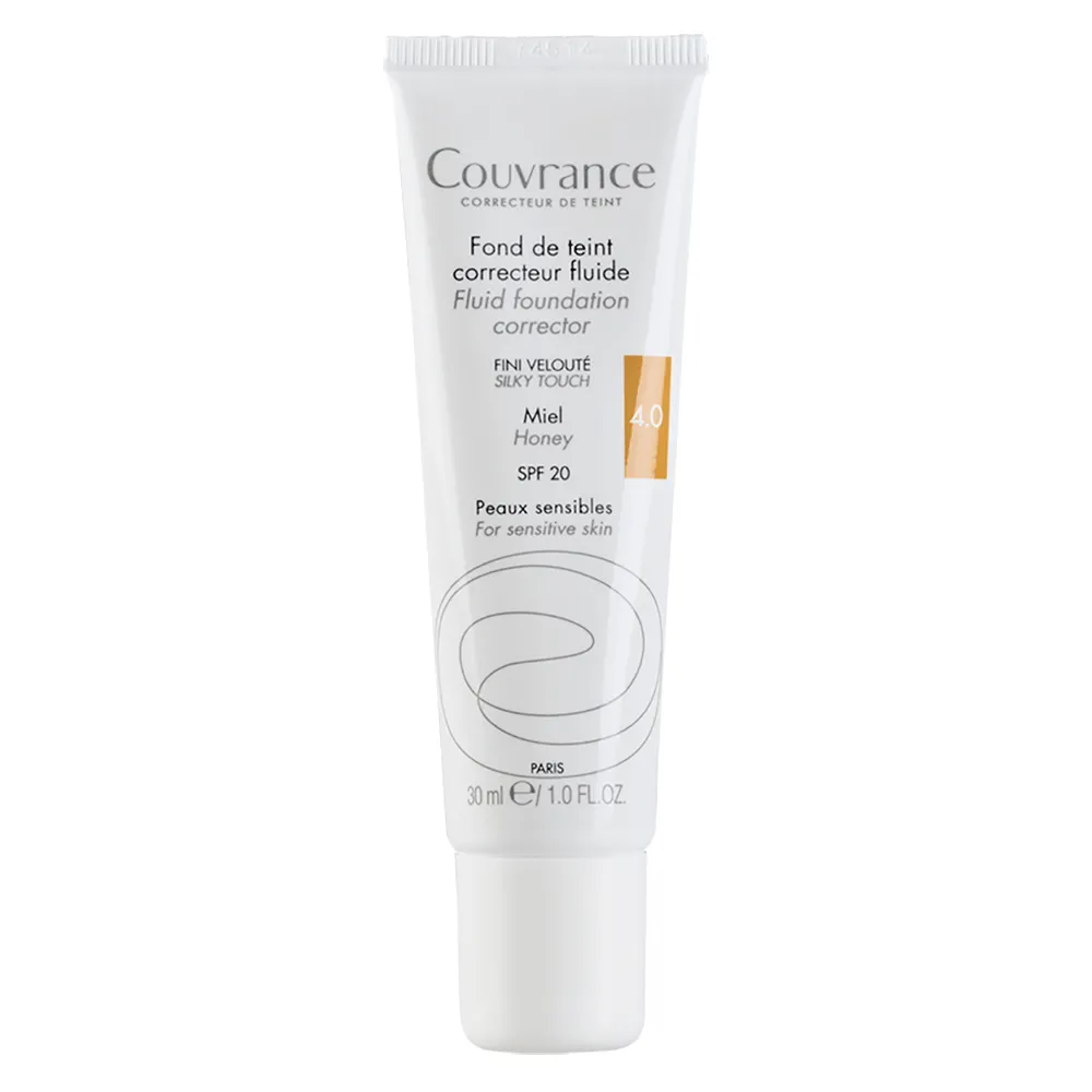 AVENE Fond de ten corector Fluid SPF 20 Couvrance, Nuanta 4.0, 30 ml, Pierre Fabre