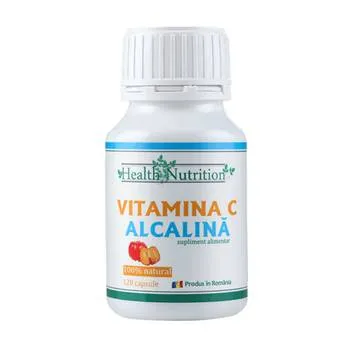 Vitamina C alcalina, 120 capsule, Health Nutrition