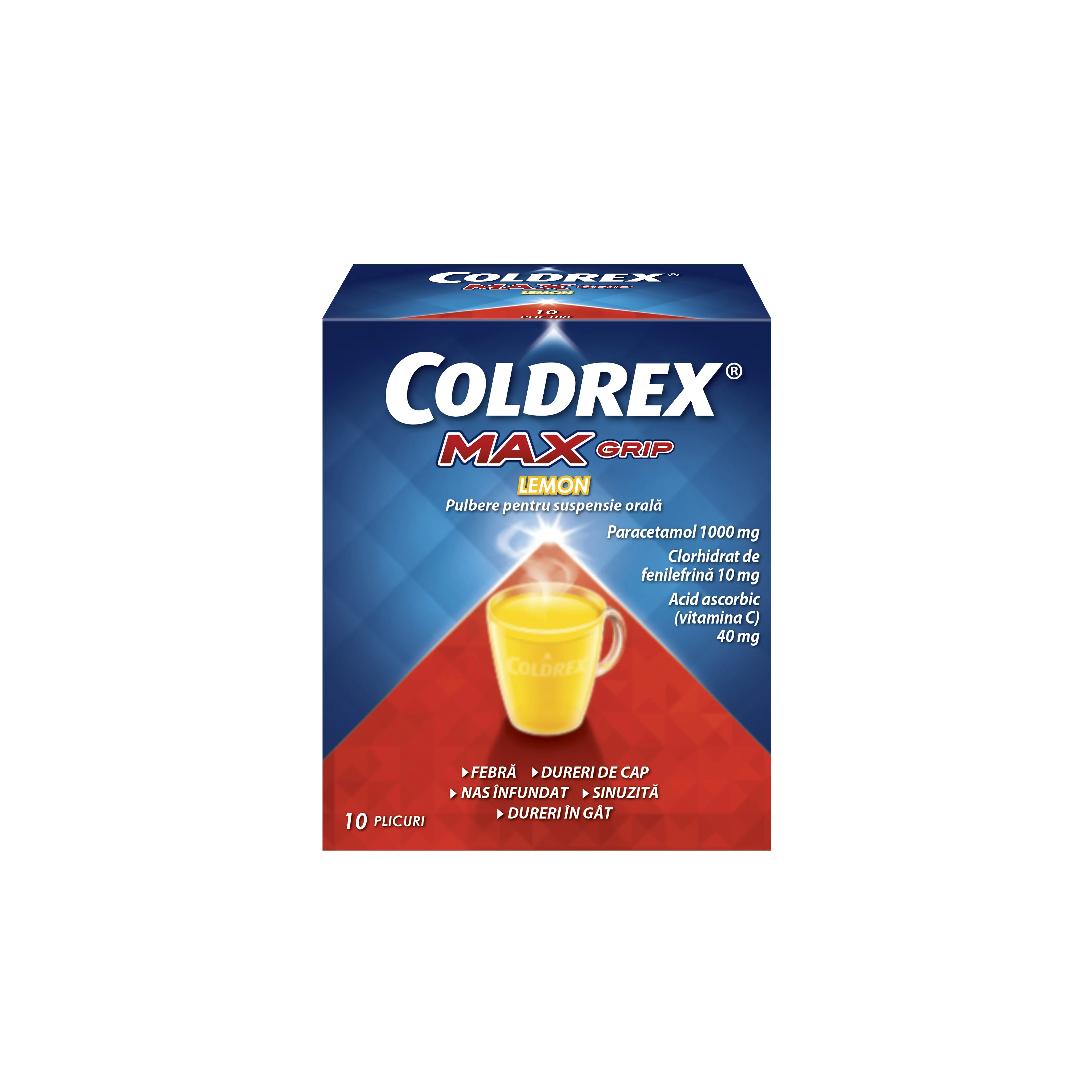 Coldrex Maxgrip Lemon, 10 plicuri, Perrigo