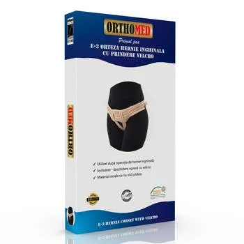 Orteza pentru hernie inghinala cu prindere velcro marimea S, 1 bucata, Orthomed