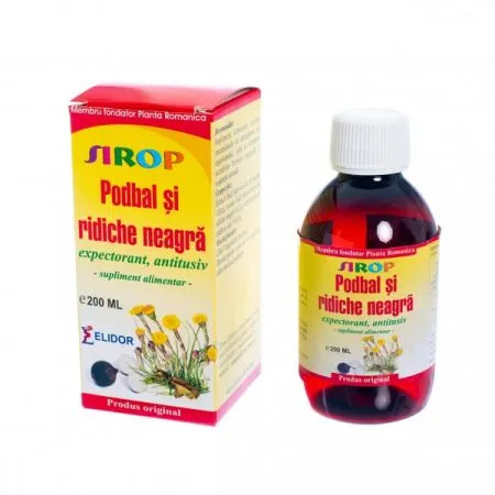 Sirop Podbal si Ridiche Neagra, 200 ml, Elidor