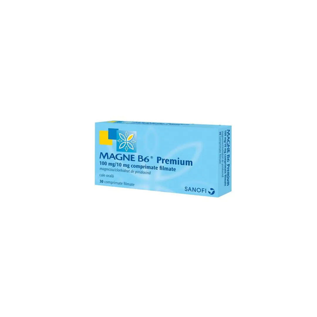 Magne B6 Premium 100mg/10mg, 30 comprimate, Sanofi Aventis