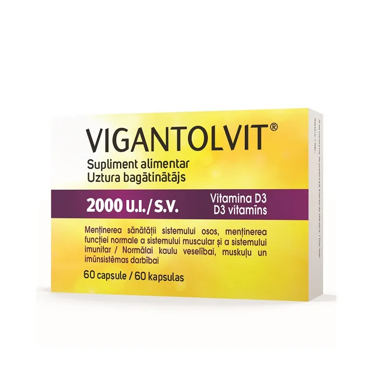 Vigantolvit 2000UI Vitamina D3 x 60 capsule