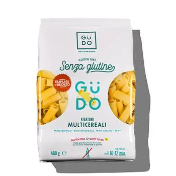 Paste fara gluten Rigatoni Multicereale, 400g, Gudo