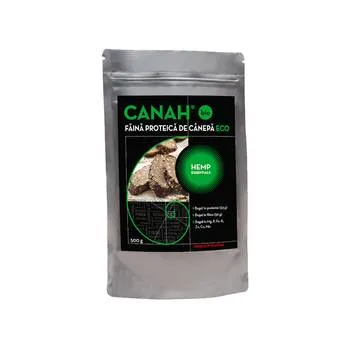 Faina proteica de canepa ECO, 500g, Canah