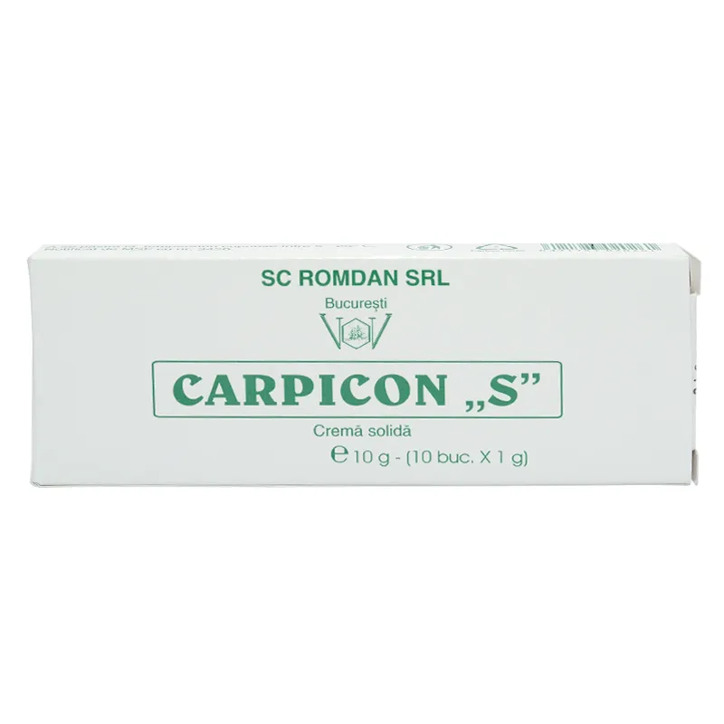 Carpicon S crema solida x 10 supozitoare