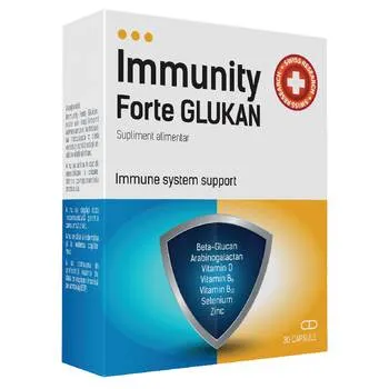 Supliment alimentar Glukan Immunity Forte, 30 capsule, Mba Pharma