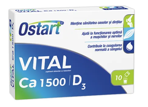 Ostart Vital Ca 1500 + D3 x 10plicuri(Fiterman)