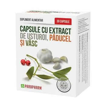 Capsule cu Extract de Usturoi, Paducel si Vasc 30 capsule PARAPHARM