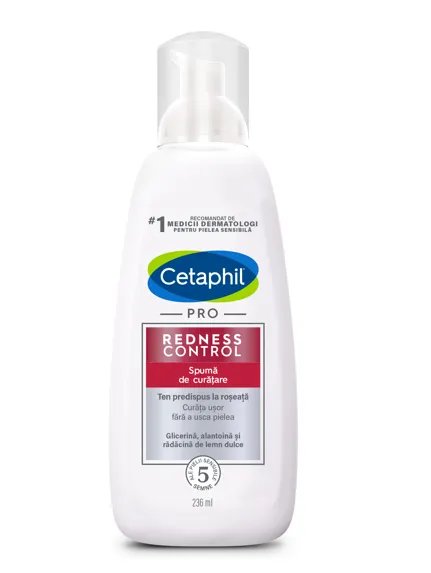 Spuma de curatare Redness Control PRO, 236 ml, Cetaphil