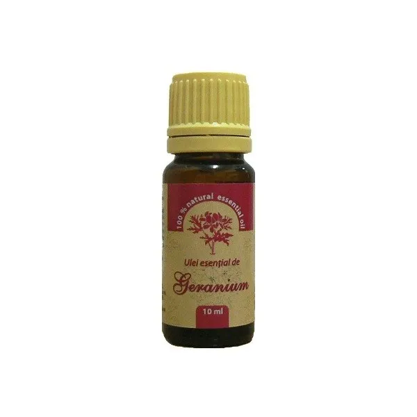 Ulei esential de geranium 100% pur, 10ml  - Herbavit