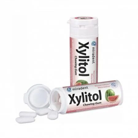 Guma de mestecat cu pepene Xylitol, 30 bucati, Miradent