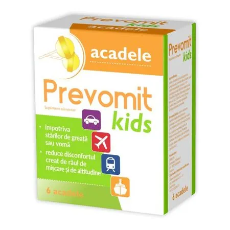 Prevomit kids acadele, 6 bucăți, Zdrovit