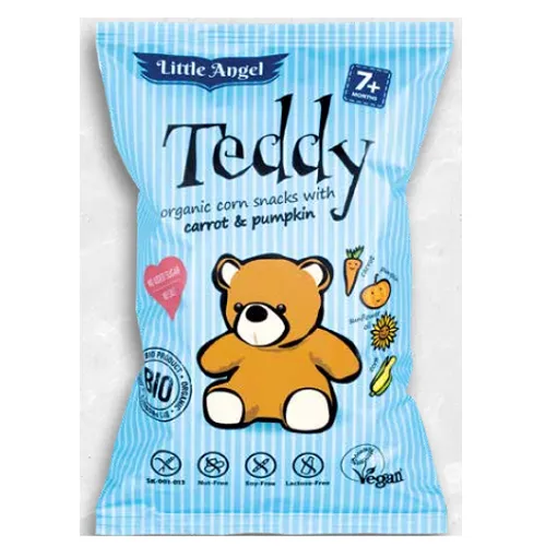 Little Angel pufuleti cu dovleac si morcov Teddy x 60 grame