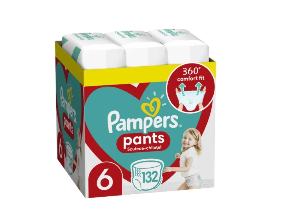 PAMPERS PANTS 15+ KG SCUTECE CHILOTEL 132 BUCATI MARIMEA 6