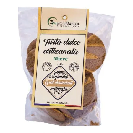 Turta dulce artizanala cu miere, 150 g, Econatur