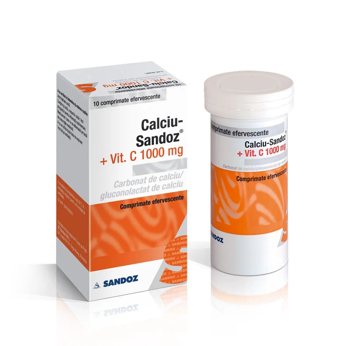 Calcium Sandoz + Vitamina C 1000 x 10 comprimate efervescente