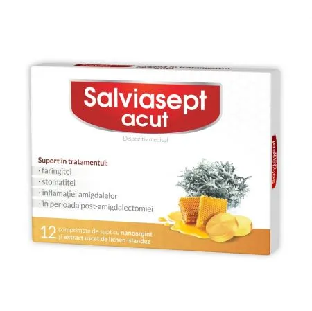 Salviasept ACUT, 12 comprimate, Zdrovit