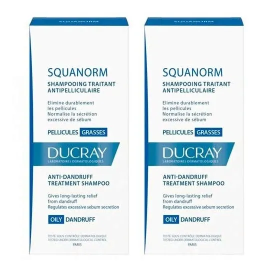 DUCRAY Sampon tratament anti-matreata grasa Squanorm 200 ml  200 ml (50%reducere)