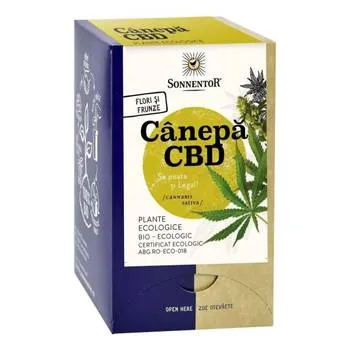 Ceai Bio Canepa CBD, 18 plicuri, Sonnentor