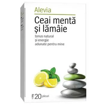 Ceai cu menta si lamaie, 20 plicuri, Alevia