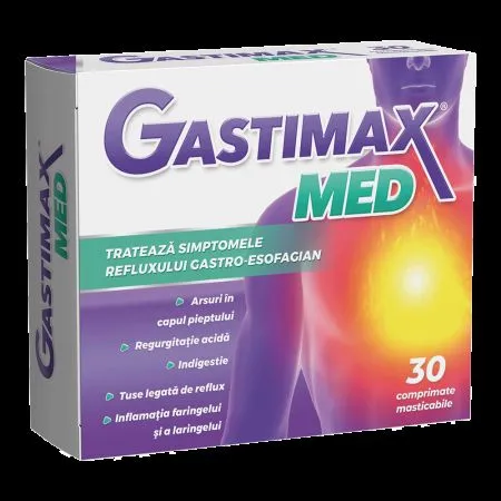 Gastimax Med, 30 comprimate masticabile, Fiterman