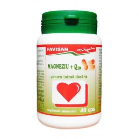 Magneziu + Q10, 40 capsule, Favisan