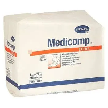 Comprese extra nesterile cu 6 straturi, 10 x 20cm, 100 buc, Medicomp