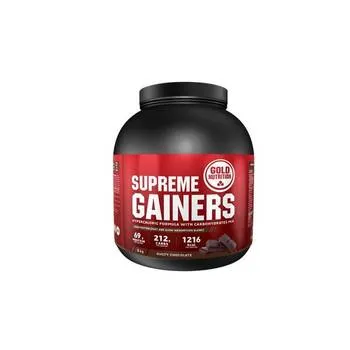 Supliment pentru cresterea masei musculare si volumizare musculara cu ciocolata Supreme Gainers, 3 kg, Gold Nutrition