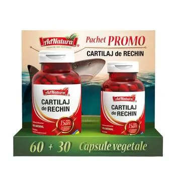 Pachet Cartilaj de rechin, 60 + 30 capsule, AdNatura