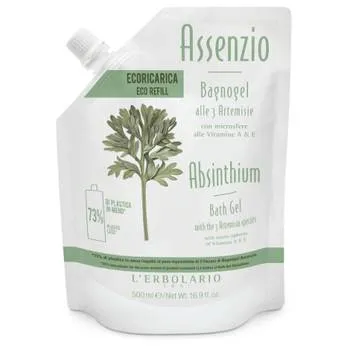 L'Erbolario Absinth Eco Refill Gel de dus, 500ml