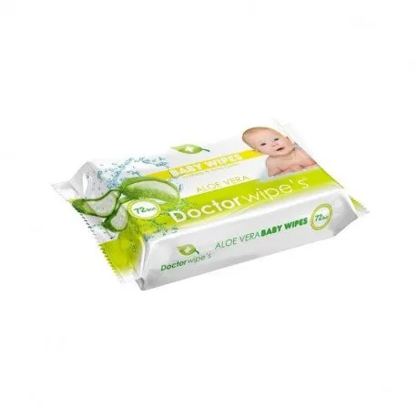 Dr. Wipes Servetele umede pentru ingrijirea copiilor ALOE, 72 bucati