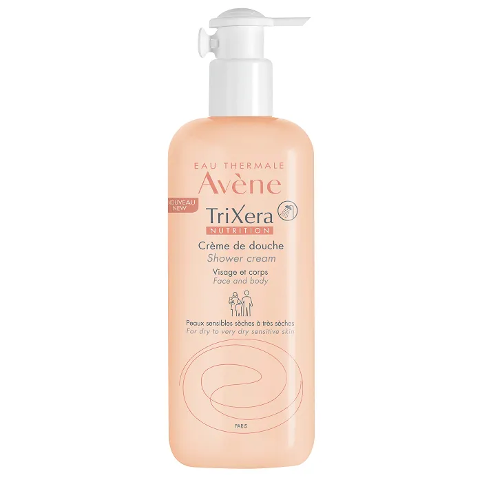 Crema de dus hidratanta pentru piele sensibila si uscata Trixera Nutrition, 500 ml, Avene
