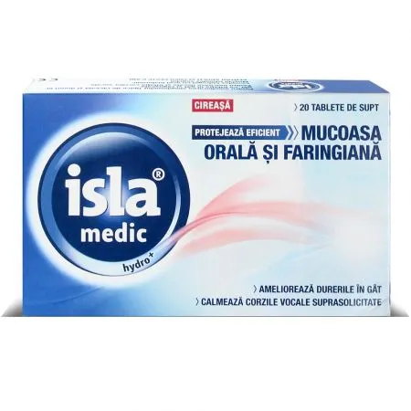 Isla medic Hydro cu aroma de cirese, 20 tablete de supt, Engelhard Arzneimittel