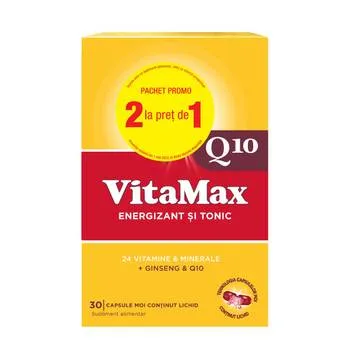 Pachet Vitamax Q10 1+1 Gratuit, 2x30 capsule, Omega Pharma