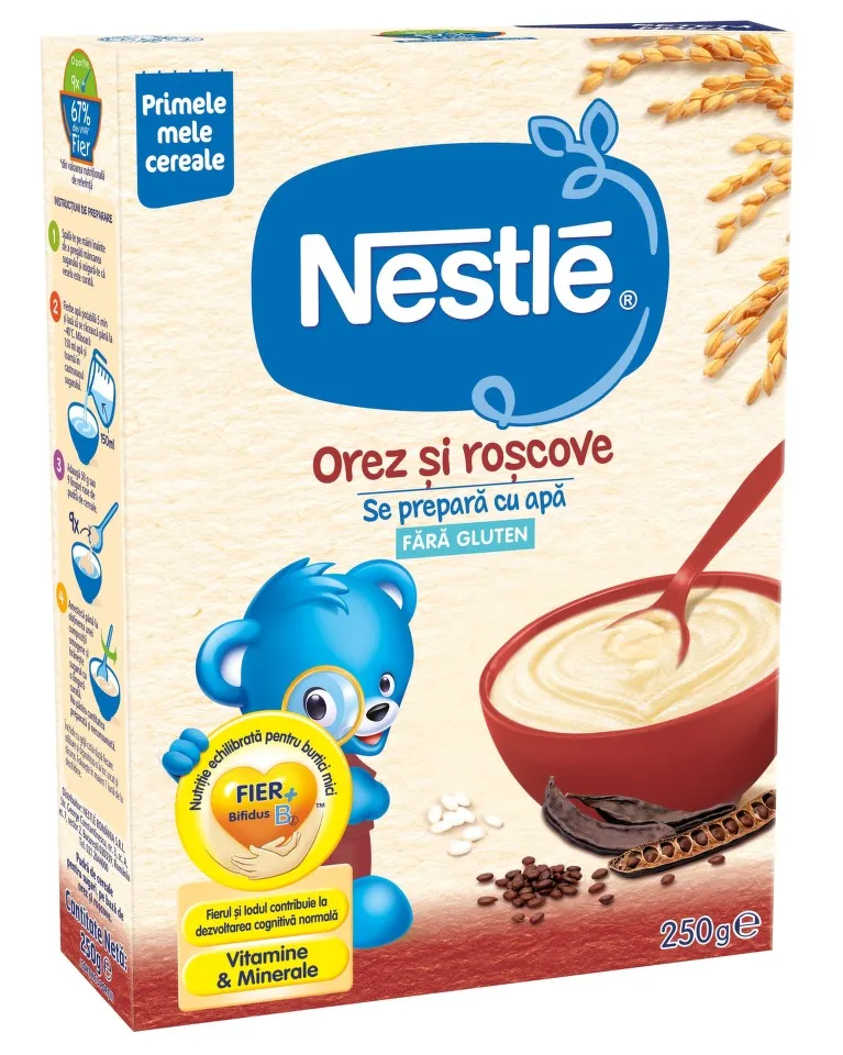 NESTLE 025313 CEREALE OREZ CU ROSCOVE 250G