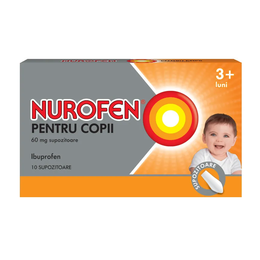 NUROFEN COPII 60MG SUPOZITOARE 10BUC