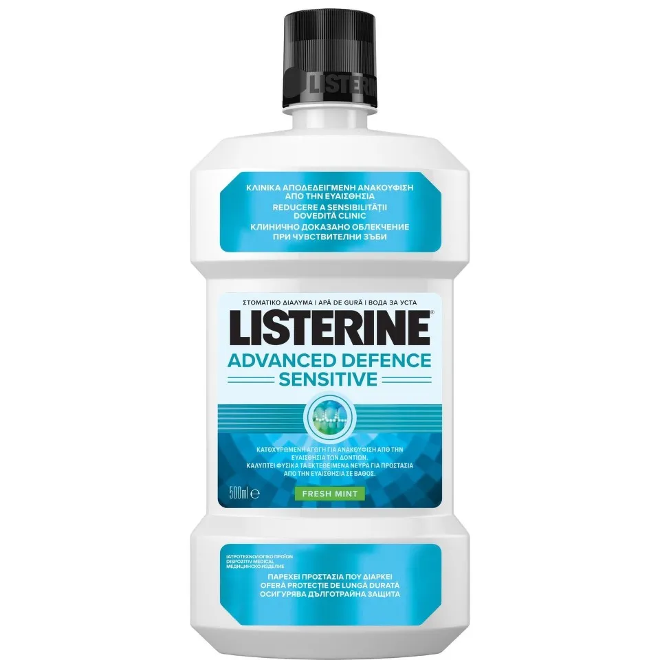 LISTERINE APA DE GURA ADVANCE DEFENCE SENSITIVE 500ML