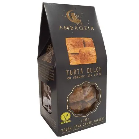 Turta dulce cu fondant din cocos, 130 g, Hiper Ambrozia