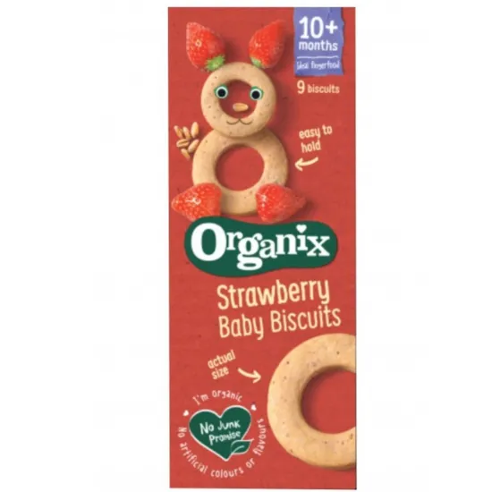 Organix Biscuiti capsuni +10luni x54g